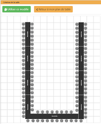 Modele Plan De Table Avec Des Tables Rectangulaires Disposees En U Pour 110 Personnes Placarddemesas Planodemesa Seating Plan Wedding Decorations How To Plan