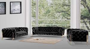 Sofa table has more practical instead of normal couch. Buy Vig Sk Sheila 3pc Sofa Set Fab Black Velu 99a Gold Legs Sofa Set 3 Pcs In Black Velour Online
