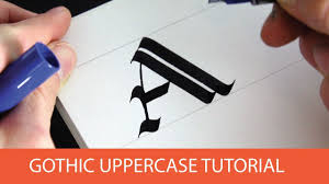 Unlike what most beginners think, calligraphy and lettering are very different things. Calligraphy Alphabet Tutorial Fraktur Upper Case Letters For Beginners Youtube