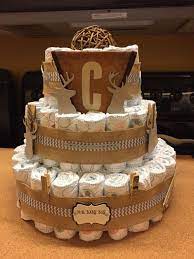 Deer Rustic Theme Diaper Cake Rustic Baby Shower Baby Shower Diaper Cake Rustic Baby Shower Decorations