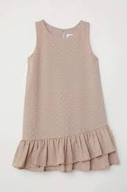 Flounced Dress Taupe Pink Dotted Kids H M Us 2020 Kadin Elbiseleri Puantiyeli Elbise Cocuk Giyim