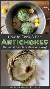 The Best Easiest Way To Cook Eat An Artichoke Homestead And Chill Artichoke Recipes How To Cook Artichoke Fresh Artichoke Recipe