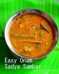 Kerala Sambar Recipe Without Coconut Easy Onam Sadya Sambar In Pressure Cooker Recipe Recipes Easy Sambar Recipe Sambhar Recipe