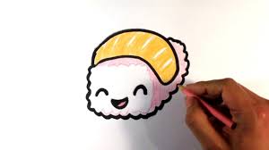 How To Draw Sushi Cute Easy Pictures To Draw Learntodrawathome Easythingstodrawnow Easy Pictures To Draw Cartoon Drawings Pictures To Draw