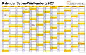 Ist das die tagesordnung für. Feiertage 2021 Baden Wurttemberg Kalender