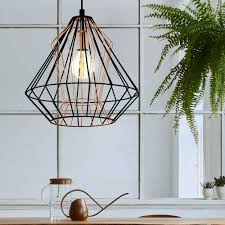 Pendant glass ceiling lights allow the transparent and reflective material to add a whimsical facet. Bundle Hanging Pendant Lamp Dining Room Cage Copper Ceiling Lamp Black In A Set Including Led Bulbs Etc Shop Lamps Furniture Technology Household All From One Source Etc Shop