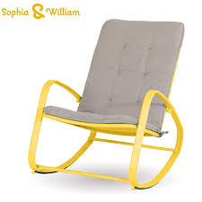 Amazon Com Sophia And William Outdoor Patio Rocking Chair Padded Steel Rocker Chair Support 300lbs Yel Patio Rocking Chairs Rocking Chair Pads Rocking Chair