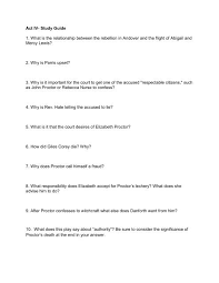 The Crucible Study Guide