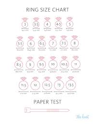 Ring Size Chart How To Measure Ring Size