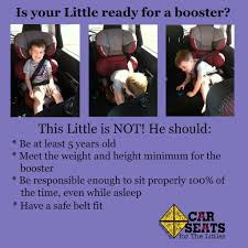 Is Your Little Ready For A Booster Make Sure That He S Properly Restrained In The Car Carseat Safety Car Seats Car Seat Guidelines