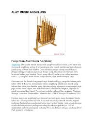 Taukah kamu dari sekian banyak alat musik tradisional di indonesia? Alat Musik Angklung