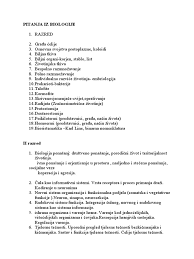 Fizika Biologija Hemija Ispitna Pitanja 1 4 Razred Doc