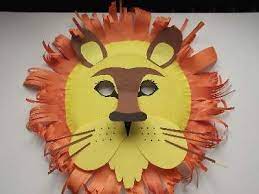 Lion Paper Plate Mask Lion Craft Animal Masks Craft Paper Plate Masks