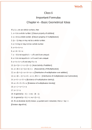 Students get to know about factors and multiples. Cbse Class 6 Maths Chapter 4 Basic Geometrical Ideas Formulas