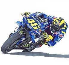 Seriously Awesome Valentino Rossi Moto Gp Artwork By Luke Robbins Motorcycle Rendering Goat The Valentino Rossi 46 Valentino Rossi Vr46 Valentino Rossi