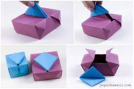 Origami Gatefold Box Instructions Paper Kawaii Origami Design Origami Box Easy Origami Easy