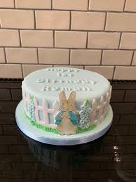 Shona On Twitter Loved Doing This Such A Simple Idea But Ever So Pretty Peterrabbit Beatrixpotter Peterrabbitcake Birthdaycake