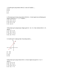 Persamaan garis lurus yaitu suatu perbandingan antara koordinat y dan koordinat x dari dua titik yang terletak pada sebuah garis. Doc Soal Gradien Hyouze De Shark Academia Edu