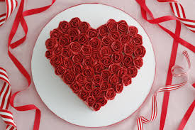 Birthday Cake Heart Shape For Wife Heart Shaped Cake With Buttercream Roses Heart Shaped Cakes Heart Cake Design Birthday Cake Decorating