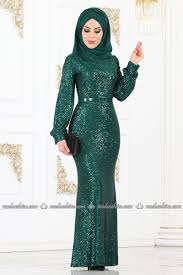 Pul Payetli Tesettur Abiye 81765bn395 Zumrut Moda Selvim The Dress Parti Elbisesi Elbiseler