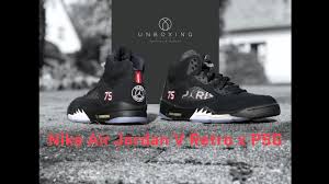 This air jordan 5 psg white colorway is an exclusive friends and family release that comes in white instead of black like the retail version. Nike Air Jordan 5 Retro X Psg Black Red Challenge White Unboxing On Feet Fashion Shoes Youtube