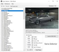 This lightweight app does everything you need it to do without. Swiss Selector Swiss Selector Car Mechanic Simulator 2018 Mod