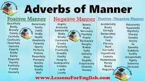 An adverb of manner modifies or changes a sentence to tell us how something happens, such as whether it was quickly or slowly. Pin On Adverbs In English