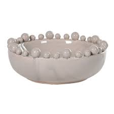 A Heavy Ceramic Cream Bowl Which Has A Hand Made Finish With A Decorative Ball Edge The Balls Are Of Varying Decorative Bowls Ceramic Fruit Bowl Ceramic Bowls