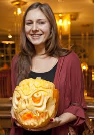 Because a house isn't really a home without a monogrammed pumpkin. Streatham Student Wins Prize For Ghoulish Pumpkin Carving Your Local Guardian