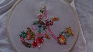 This hand embroidery pattern kit includes a pattern of your chosen monogram letter with flourishes and flowers that stitches up quickly using stem stitch, lazy daisies and a few french knots. Hand Embroidery Monogram Alphabet A Youtube