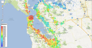 Cost Of Rent Heatmap Bay Area Graphic Map Infographic