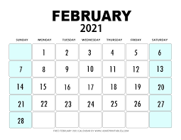February 2021 calendar is a plain printable calendar. Free Printable February 2021 Calendar In Pdf 12 Designs