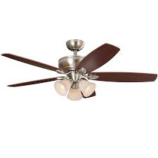 Harbor Breeze Beach Haven 52 In Brushed Nickel Downrod Or Close Mount Indoor Ceiling Fan With Li Ceiling Fan With Light Ceiling Fan Shop Ceiling Fans