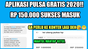 Para developer pun berlomba lomba untuk m. Dapat Pulsa Gratis Rp 150 000 Aplikasi Penghasil Pulsa Gratis 2020 Youtube