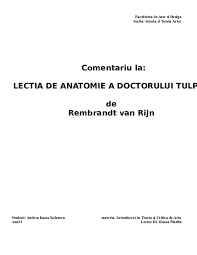 Doc Comentariu Rembrandt Kelemen Andrea Ioana Academia Edu