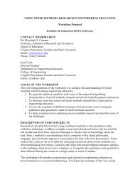 A research proposal is a document that describes the idea, importance, and method of the research. Fie 2010 Mixed Methods Workshop Proposal