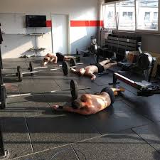 Let The Bodies Hit The Floor Neoflex Premium Gym Tiles At The Recently Expanded Crossfit Zollhafen In Mainz Germ Gym Design Interior Gym Design Gym
