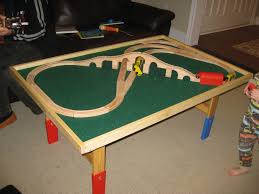 Ikea Train Track Layout That Allows Thomas Trains To Fit Through The Tunnel Train Table Ikea Train Home Projects