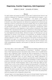 Pdf Hegemony Counter Hegemony Anti Hegemony