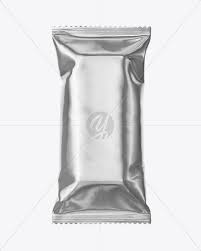 Download Metallic Snack Bar Mockup In Flow Pack Mockups On Yellow Images Object Mockups PSD Mockup Templates