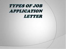 Types Of Job Application Letter