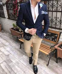 Italyan Stil Tek Dugme Slim Fit Erkek Blazer Tek Ceket Lacivert T2316 Dress Suits For Men Mens Fashion Suits Designer Suits For Men