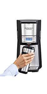 To avoid hot coffee overflowing: Amazon Com Hamilton Beach 2 Way Brewer Coffee Maker Single Serve And 12 Cup Pot Stainless Steel 49980a Carafe Kitchen Dining