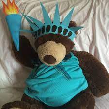 I Dressed Up As The Statue Of Liberty On This Day June 17th The Statue Arrived In New York City Harbour 1885 Dinosaur Stuffed Animal Animals Statue