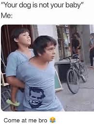 Your Dog Is Not Your Baby Me Come At Me Bro Meme On Awwmemes Com