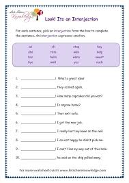 Page 11 Parts Of Speech Worksheet Parts Of Speech Worksheets Interjections Conjunctions Worksheet