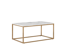 Sunday mornings would be even nicer than saturday evenings if this rhea marble effect tempered glass coffee table was part of the decor. Coffee Table White Marble Effect With Gold Delano Beliani De
