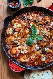 Greek Shrimp Saganaki Baked Shrimp With Feta Recipe Greek Recipes Greek Shrimp Saganaki Recipe