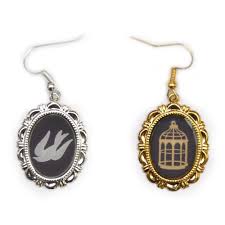 Bioshock Bird Or Cage Bioshock Infinite Inspired The Bird Or The Cage Earrings Bioshock Nerdy Jewelry Bioshock Infinite