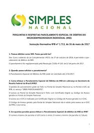 Onde solicitar o parcelamento do mei? Perguntas E Respostas Parcelamento De Debitos Mei Especial By Sebrae Maranhao Issuu